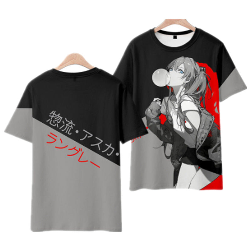 Cool Anime Eva Cosplay Digital Print T-Shirt