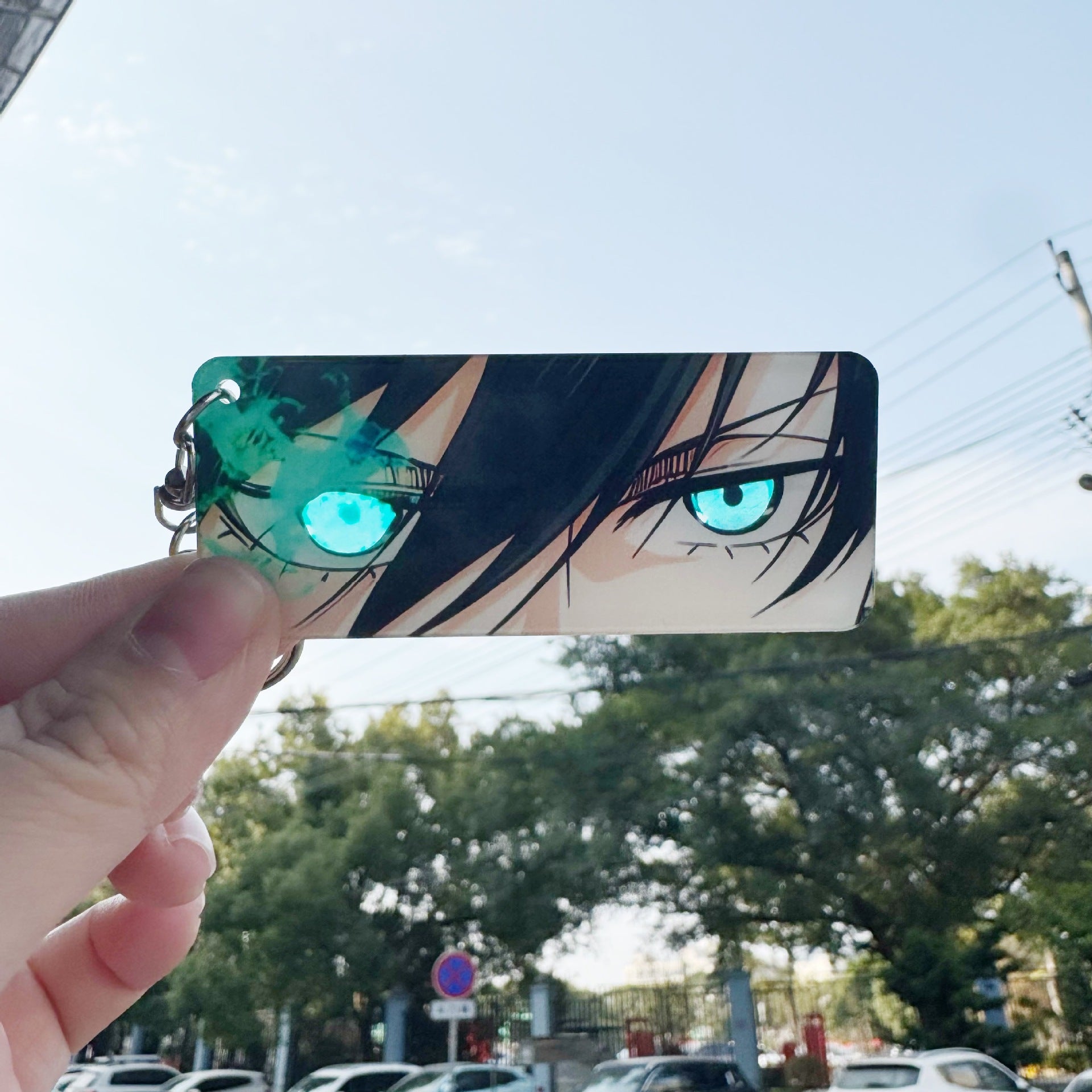 Creative Anime Luminous Eye Keychain Pendant