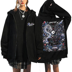 SKZ World Tour Run It Print Zip-up Unisex Hoodie