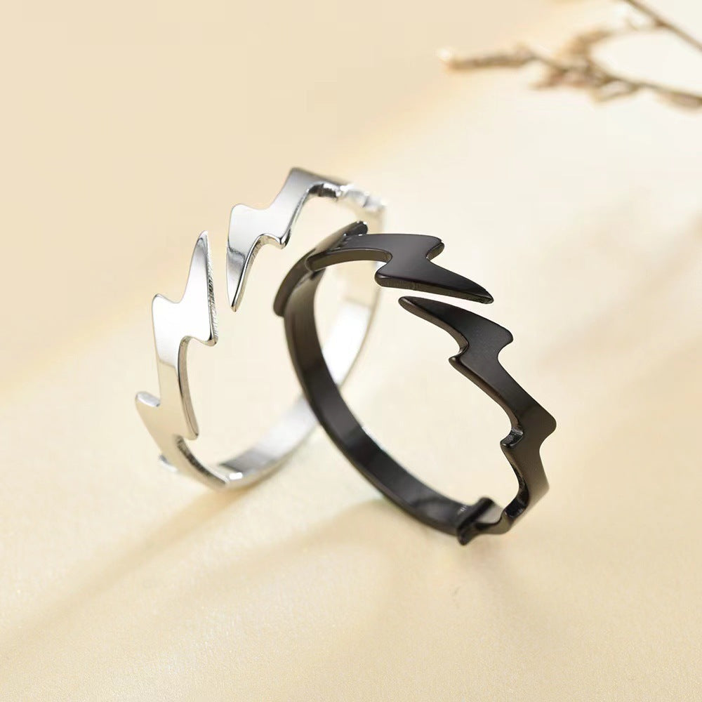 Chic Alloy Cutting Flash Open Ring