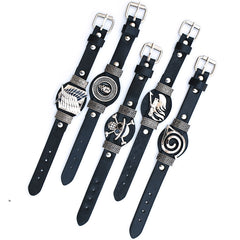 Punk Style Anime Leather Bracelet