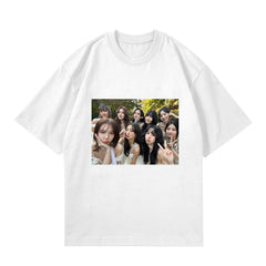 KPOP Selfie Photo Printed Short-sleeved T-shirt