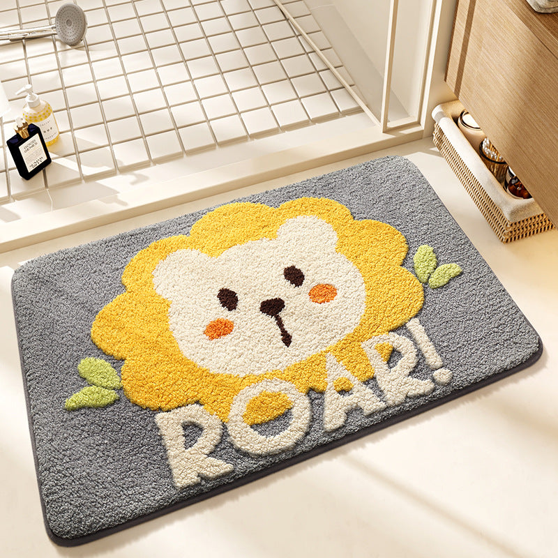 Cartoon Animal Bathroom Door Non-slip Mat