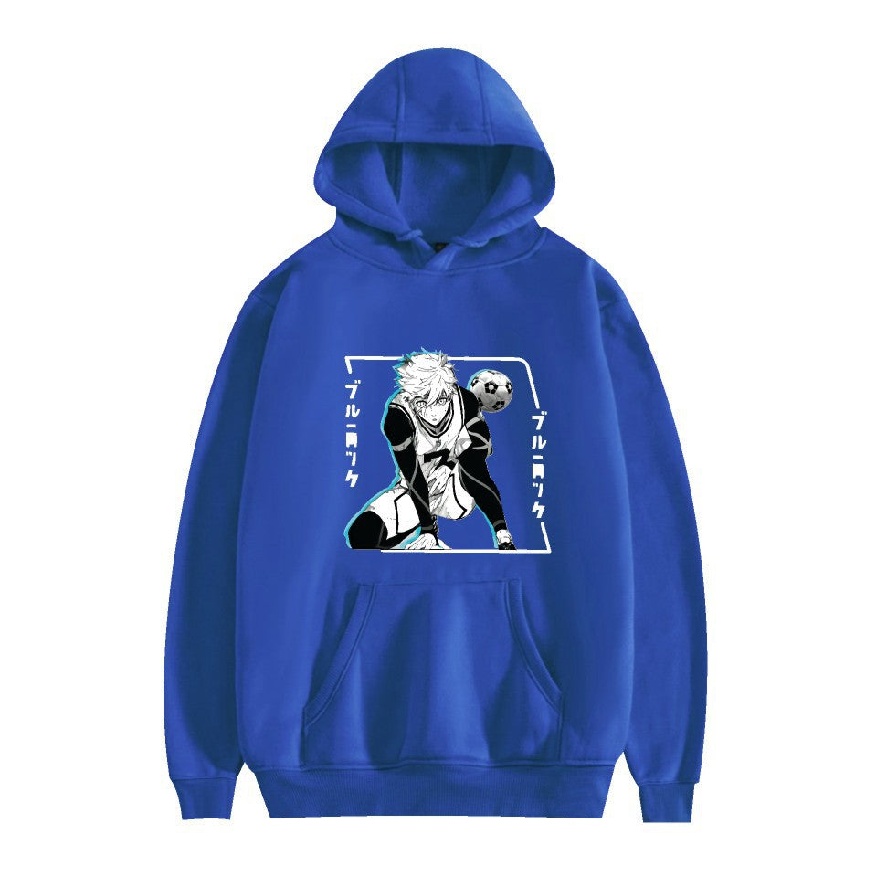 Unisex Anime Logo Printed Pullover Hoodie