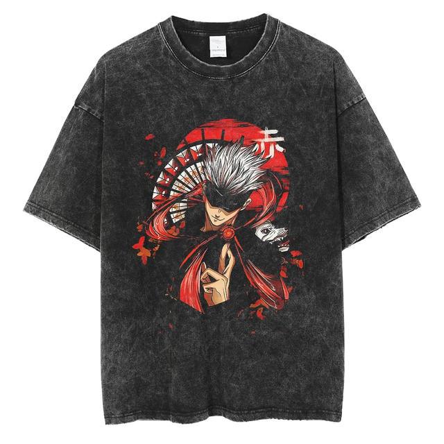 Men's Anime Printed Summer Loose Casual T-shirt