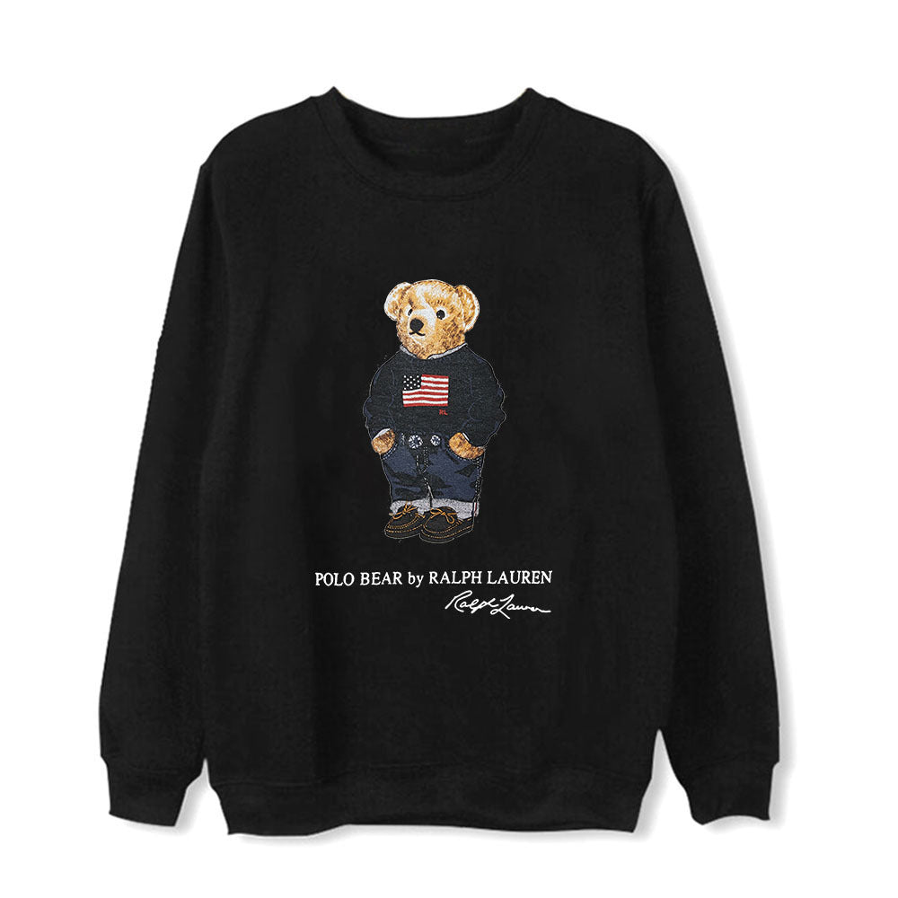 Women's Cute Bear Crew Neck Sweashirt
