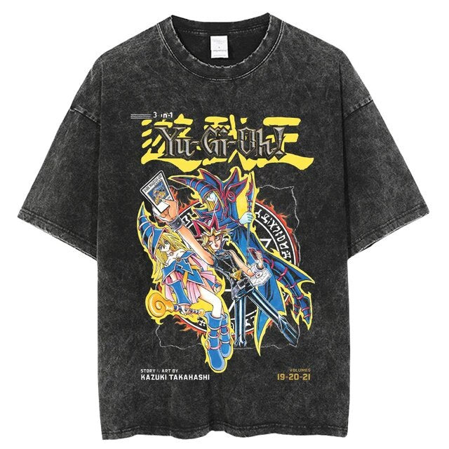 Retro JOJO Anime Washed Short Sleeve T-Shirt