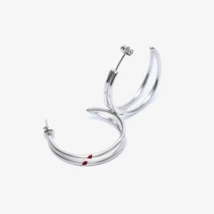 JIMIN Red Carving Earrings