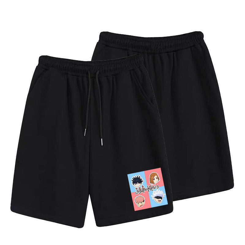 Casual Men's Anime Summer Elastic Sports Shorts