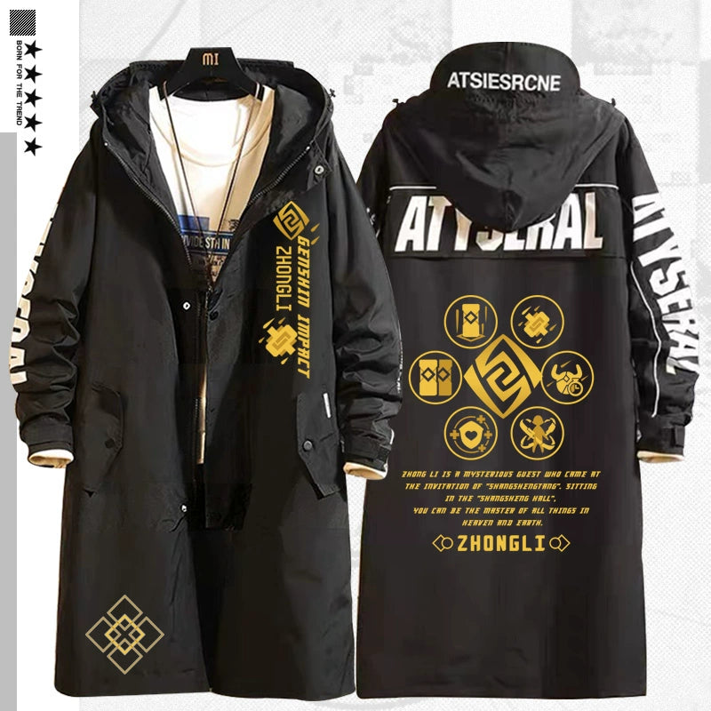 Men's Game ZhongLi Medium Long Trench Jacket