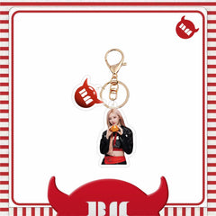 BM Logo Acrylic Keychain Bag Pendant