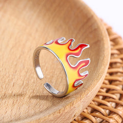 Creative Anime Flame Adjustable Ring