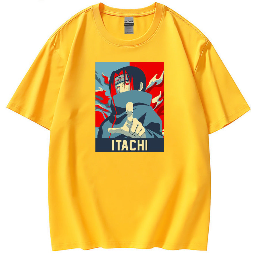 Casual Itachi Printed Round Neck Loose T-shirt