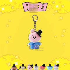 BANGTAN Cartoon Doll Pendant Acrylic Keychain