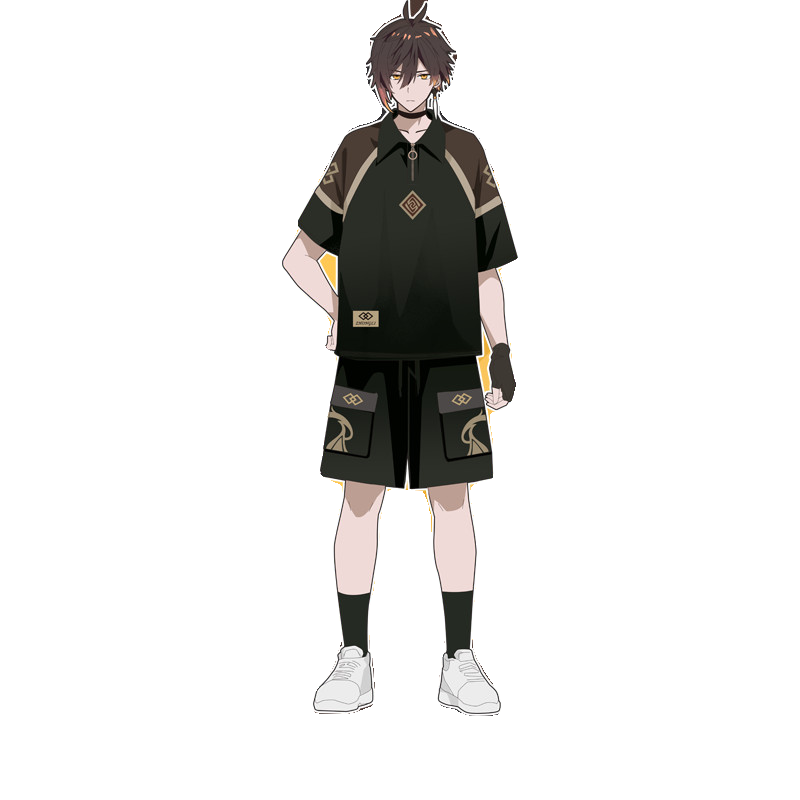 Casual ZhongLi Cos Short-sleeved T-shirt Shorts