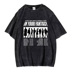 KPOP Album US Tour Poster Washed T-shirt