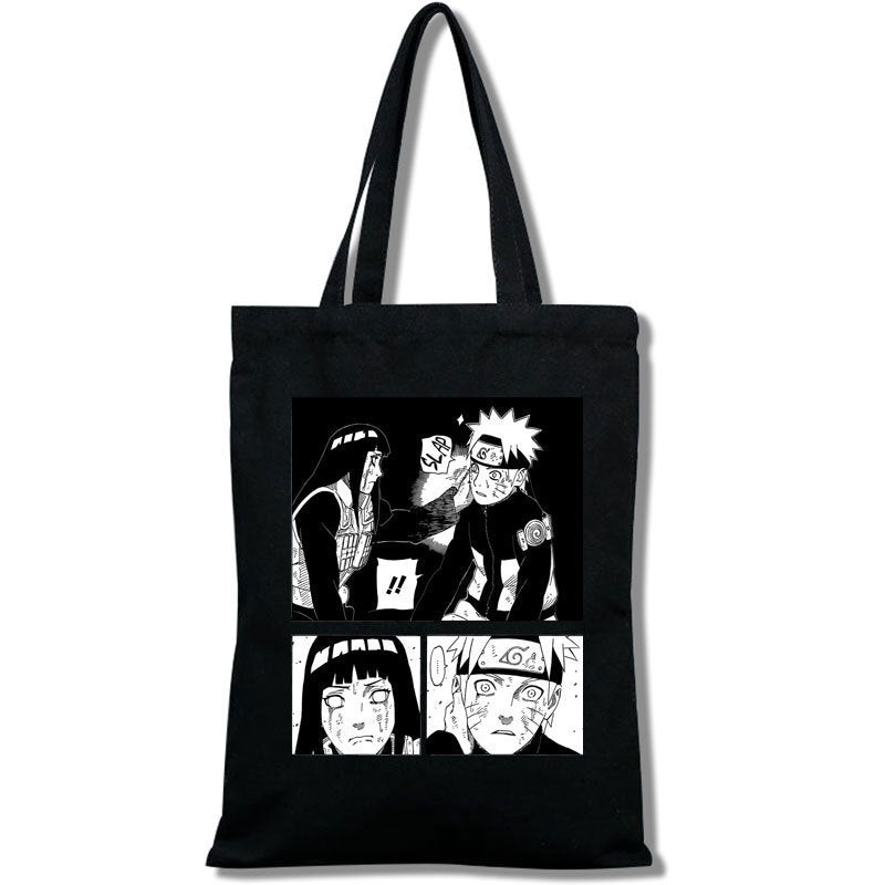 Trendy Uzumaki Print Canvas Shoulder Bag