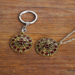 Game Red Amber Pendant Necklace Keychain