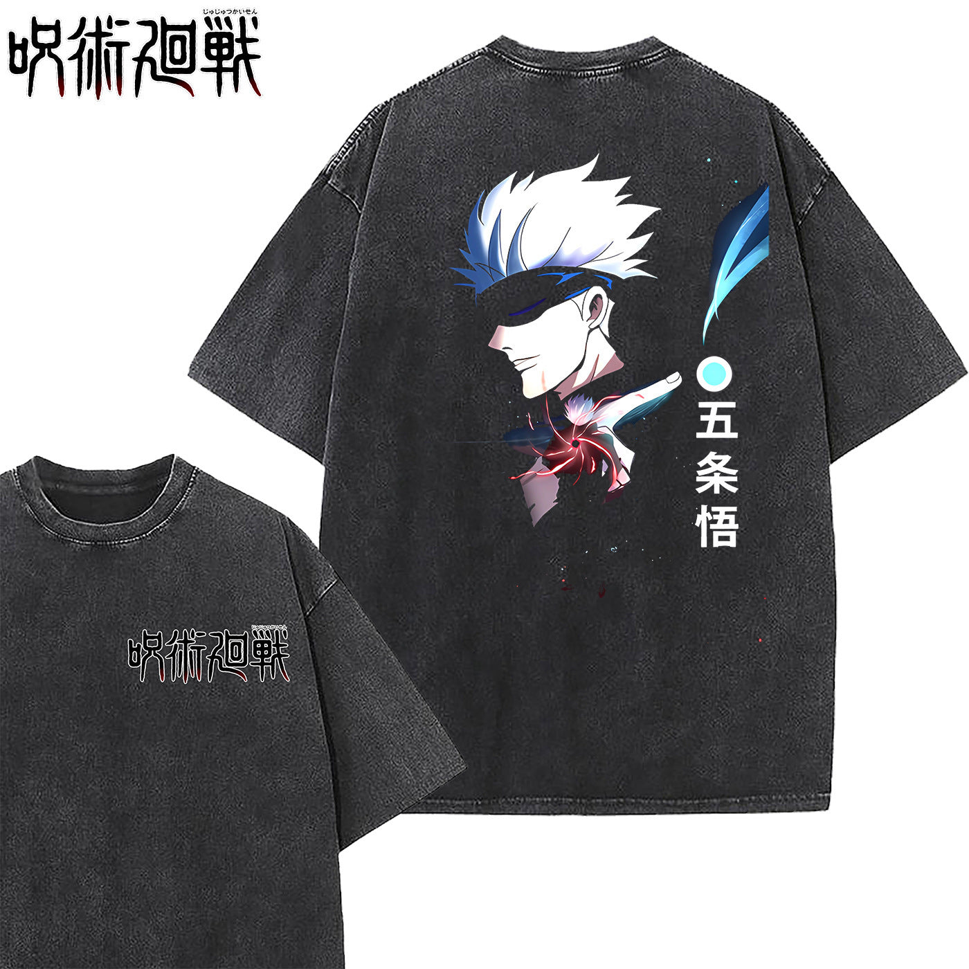 Retro Anime Washed Loose Cotton T-Shirt
