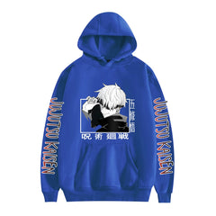 Casual Anime Gojo Printed Pullover Hoodie