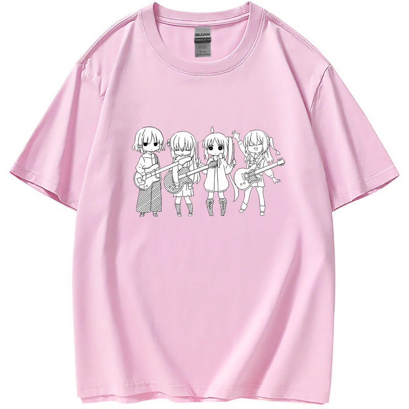 Unisex Casual Anime Short-sleeved Loose T-shirt