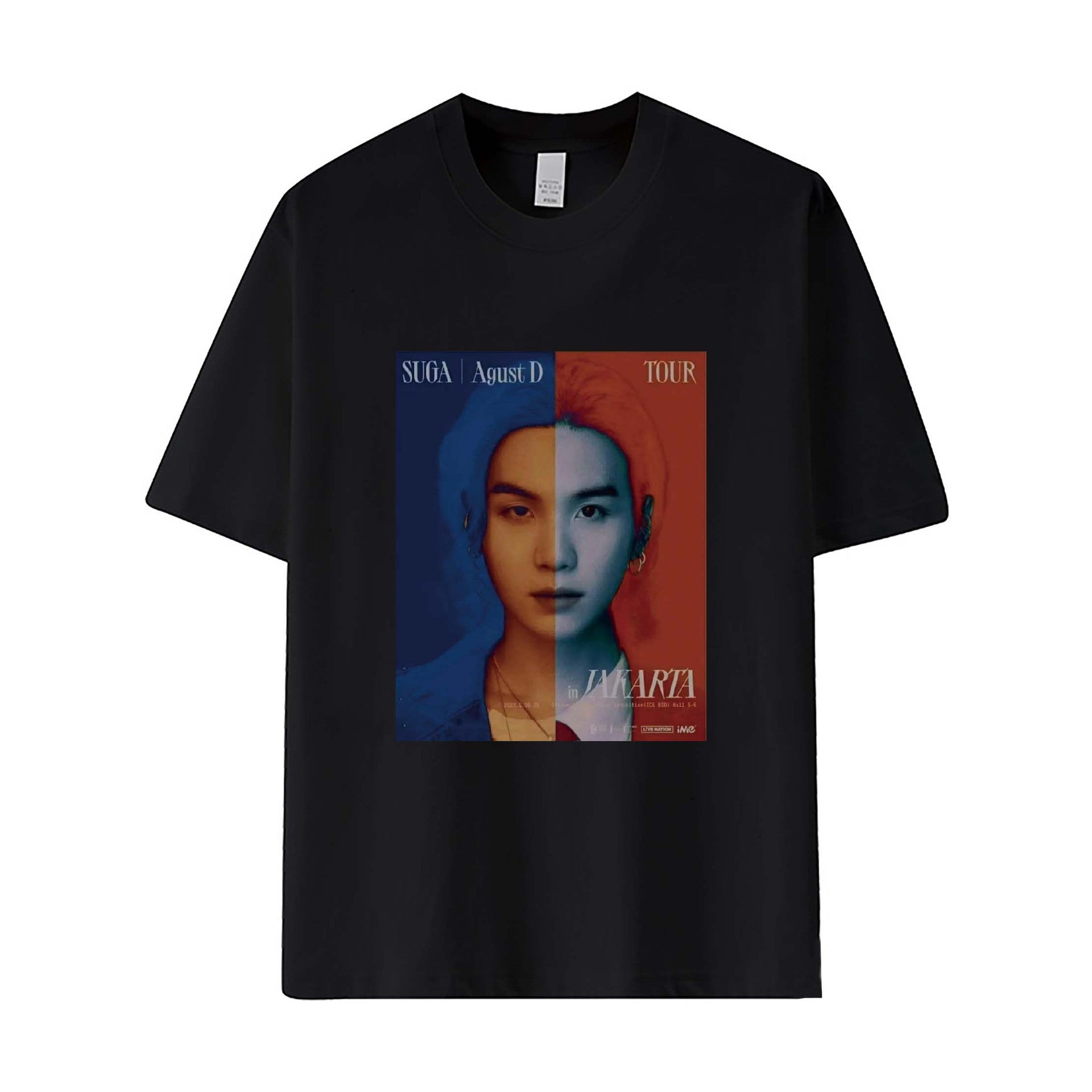 Unisex KPOP Agust D Print Loose T-Shirt