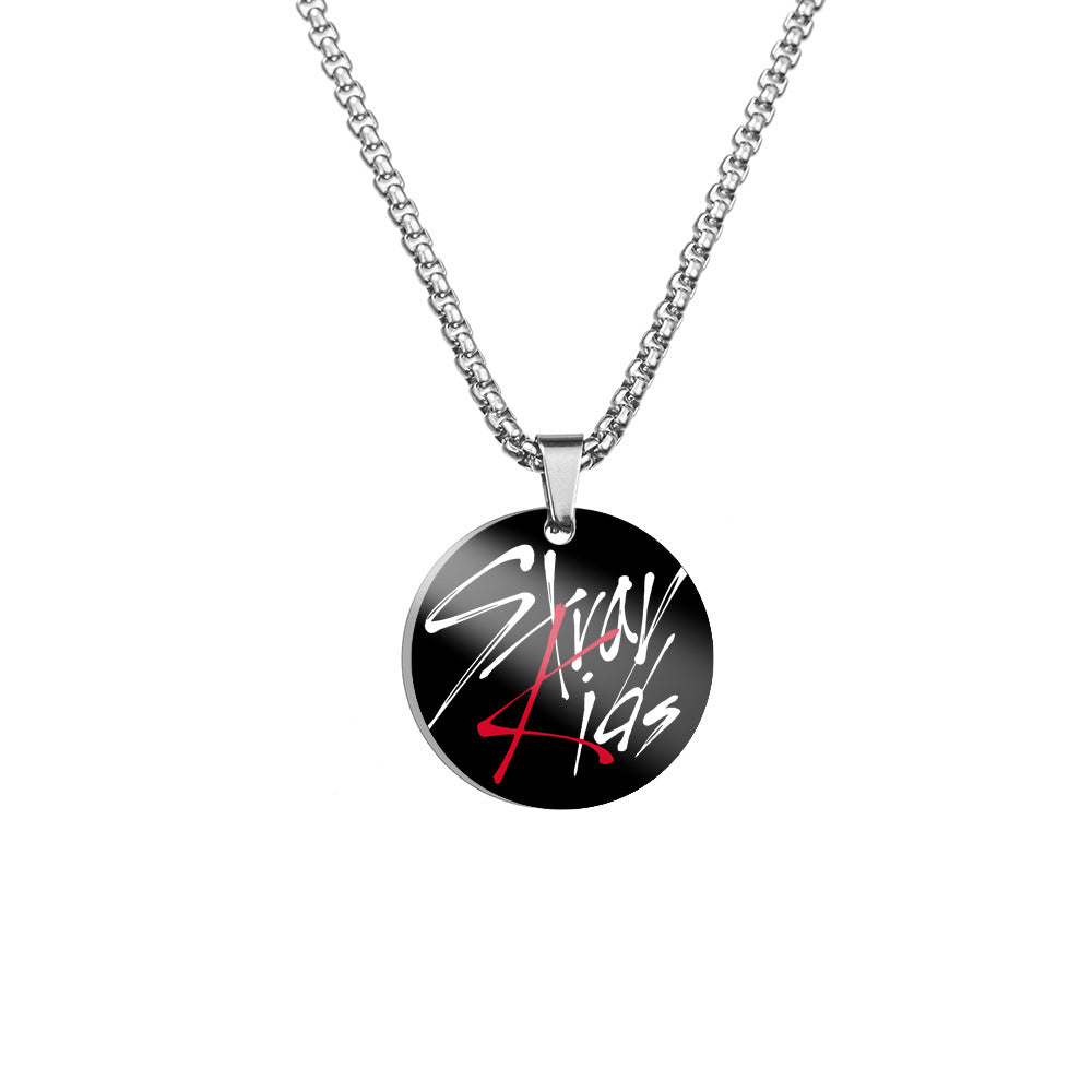 SKZ MANIAC Round Pendant Necklace
