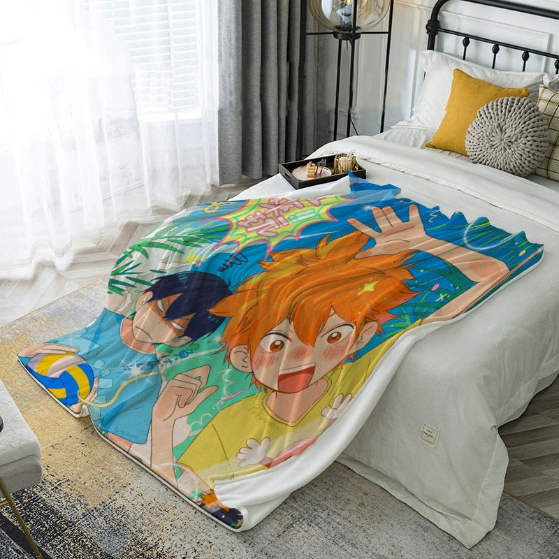 Hinata Anime Pattern Nap Blanket