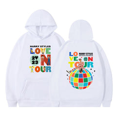 Trendy HARRY Love on Tour Printed Casual Loose Hoodie