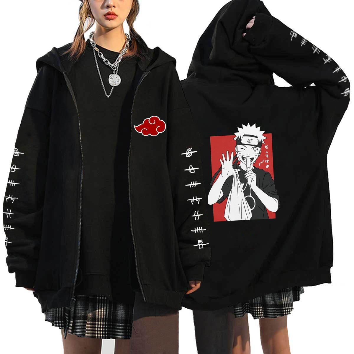 Unisex Anime Trendy Zipper Casual Hoodie