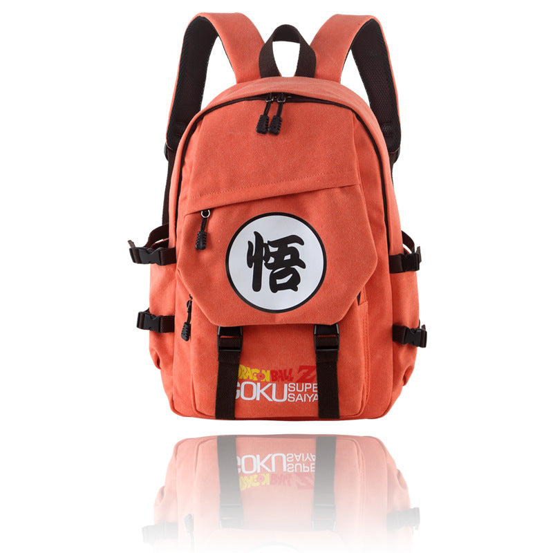 Trendy Anime Logo Canvas Backpack