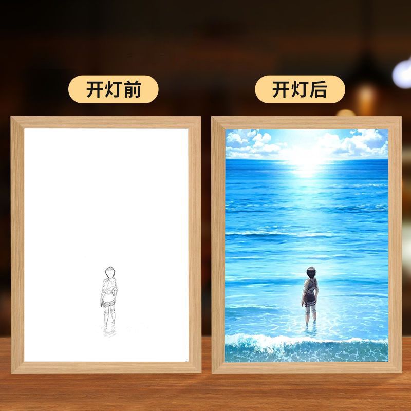 Anime Photo Frame Luminous Painting Night Light