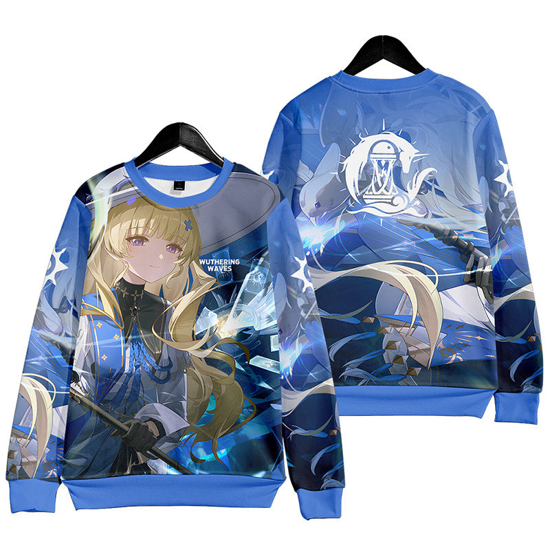 Unisex Game Digital Print Crew Neck Sweatshirt