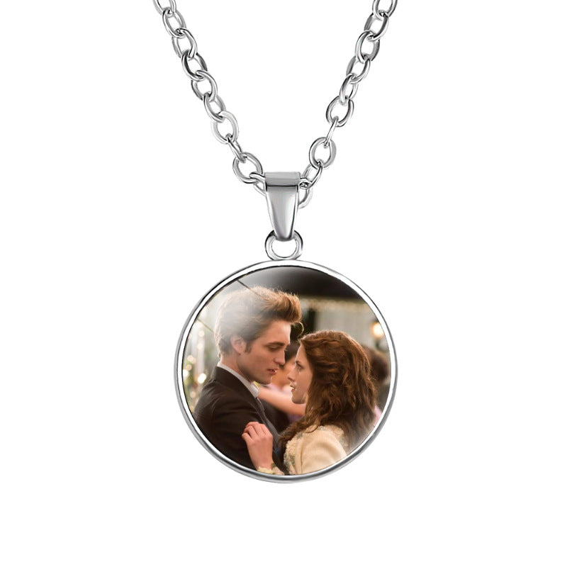 Twilight Gem Round Pendant Women's Necklace
