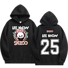 SKZ Number Printed Black Hoodie