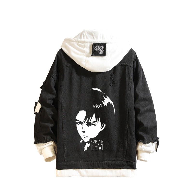 Unisex Wings of Freedom Anime Denim Jacket