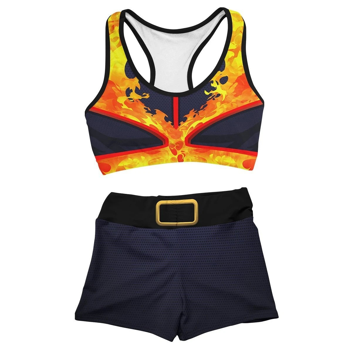 Women's Anime 3d Print Sports Vest Shorts Set