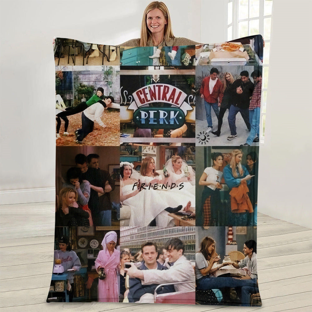 Friends Print Soft Flannel Blanket