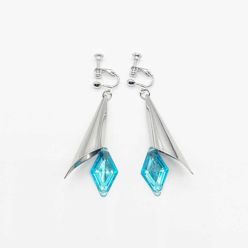 Yelan Game Earclips Cosplay Earrings