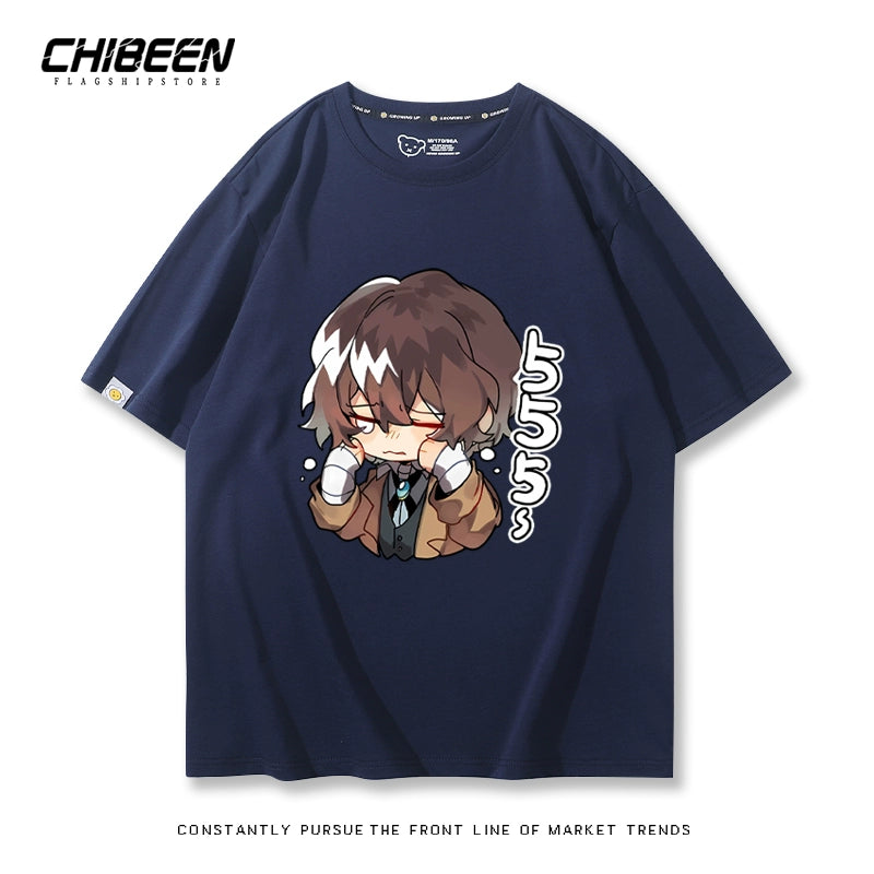 Unisex Anime Graphic Print Short-sleeved T-shirt