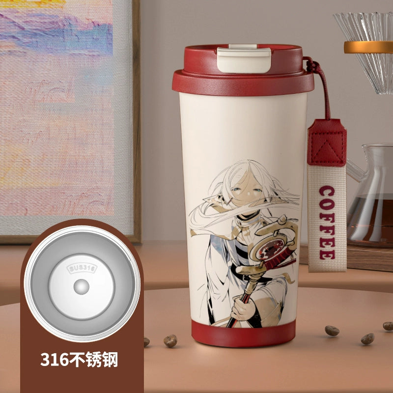 Anime Printed Coffee Thermos Cup
