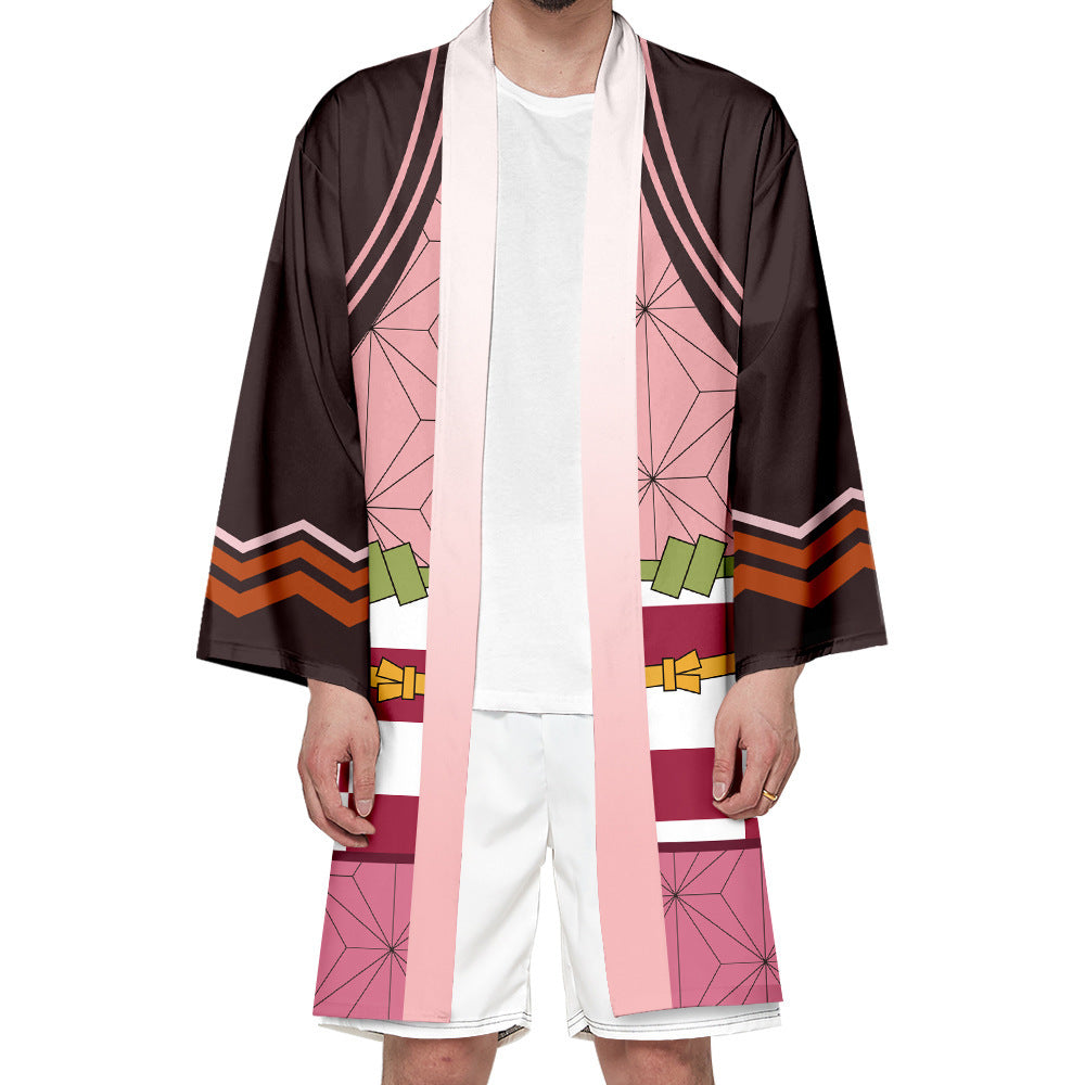 Unisex Anime Cosplay Cape Loose Long Kimono