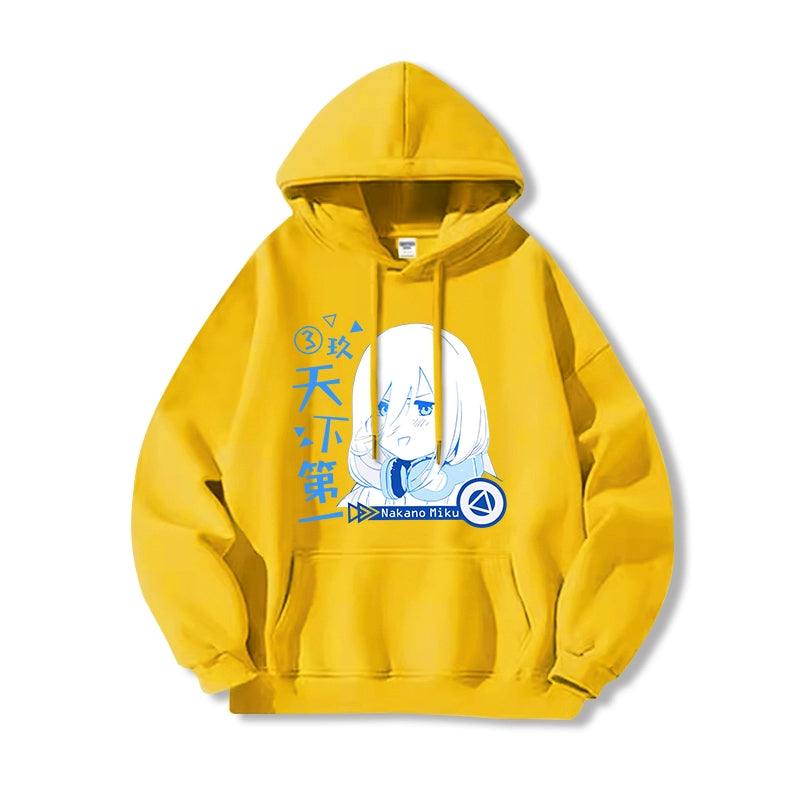 Men's Anime Nakano Print Loose Hoodie