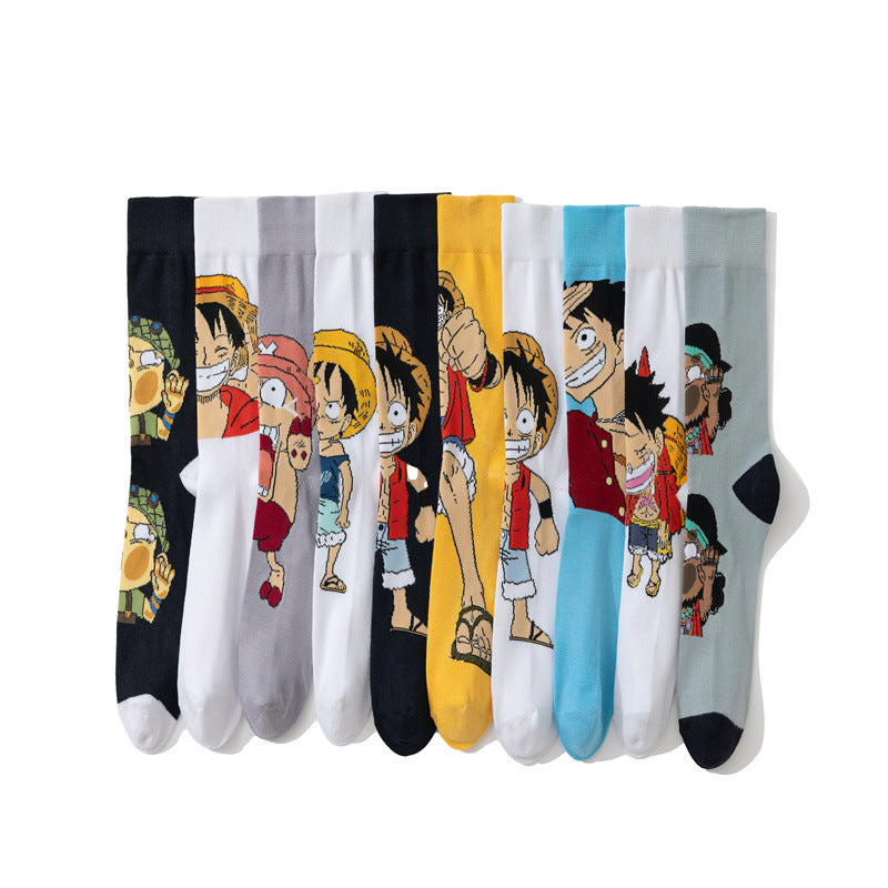 Straw Hat Anime Printed Socks