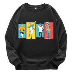 Unisex Casual Anime Crew Neck Long Sleeve Sweatshirt