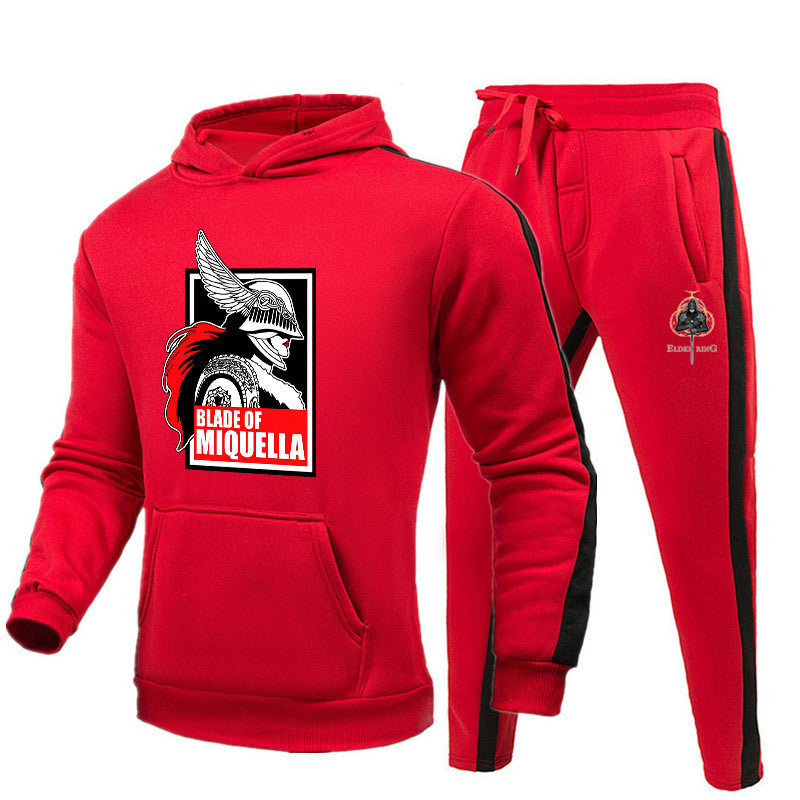 Men's Game Color Block Hoodie Sweatpants Set