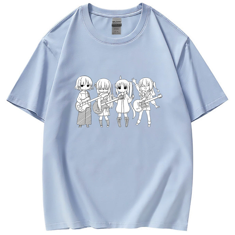 Unisex Casual Anime Short-sleeved Loose T-shirt