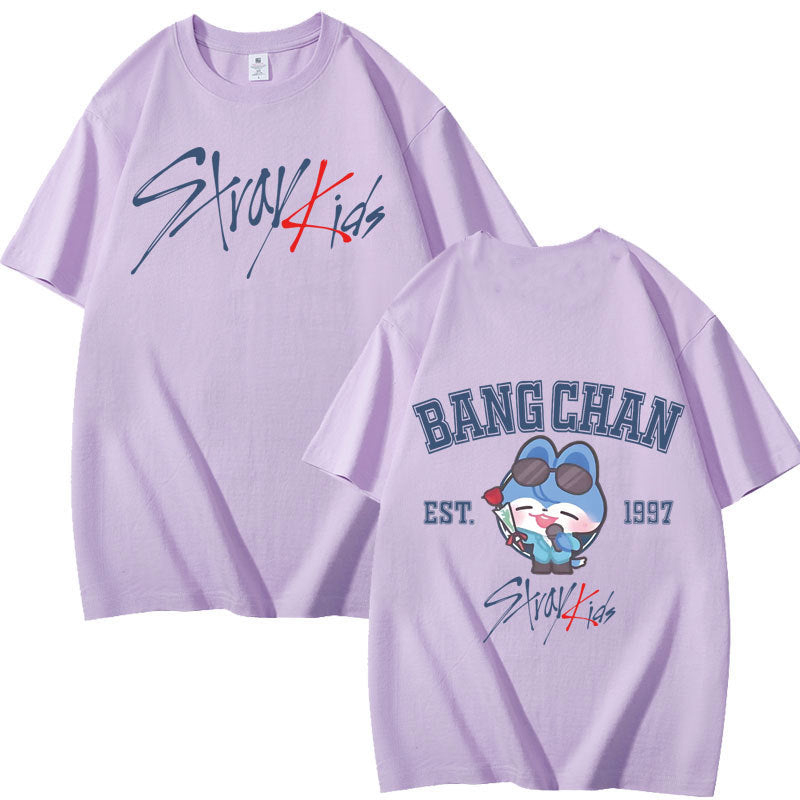 KPOP Graphic Print Summer Short-sleeved T-shirt