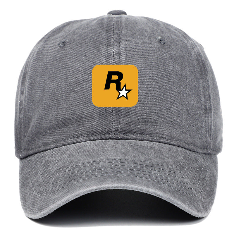 Game R Star Print Washed Baseball Cap