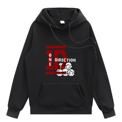 Casual 1D Graphic Printed Pullover Hoodie